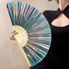 Lightweight Holographic Folding Fan Holographic Effect Dance Performance Props  Cosplay