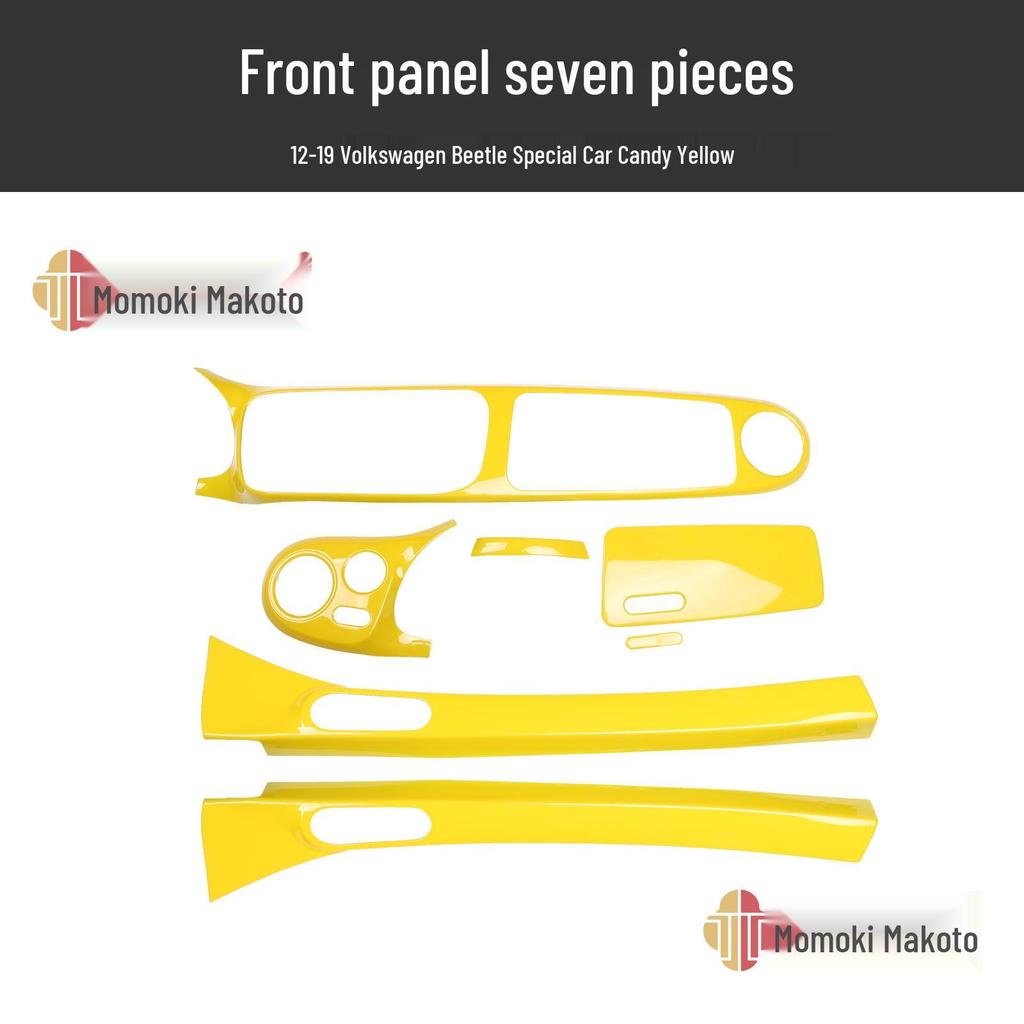 12-19 Beetle Front Console Mod: Peach Wood Carbon Fiber Anti-Scratch Patch