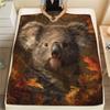 Koala,pattern Flannel Blanket, High Quality Comfortable for All Seasons, Home Decor, Warmth and Comfort, Perfect for Gifts.