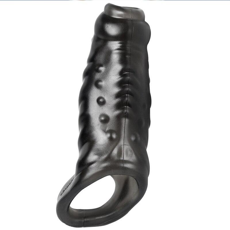 Reusable Penis Sleeve Glans Penis Enlarger Extender Delay Ejaculation Cock Ring Sex Toys for Men Couples