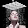 Stainless Steel 8/10/12 Inch Rainfall Shower Heads Square Showerhead Ultra Thin Waterfall Shower Head Pressurized Shower Head