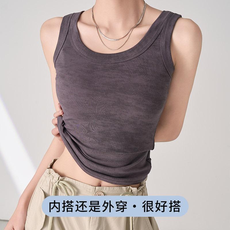 Vest sling base outer wear inner top shirt summer thin versatile cover breast watermark sleeveless woman