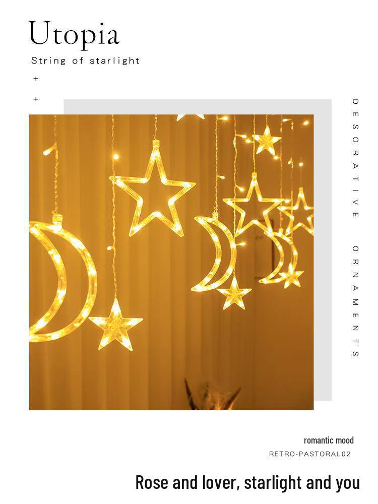 Starry Sky LED Curtain Lights for Christmas & Birthday Room Decoration