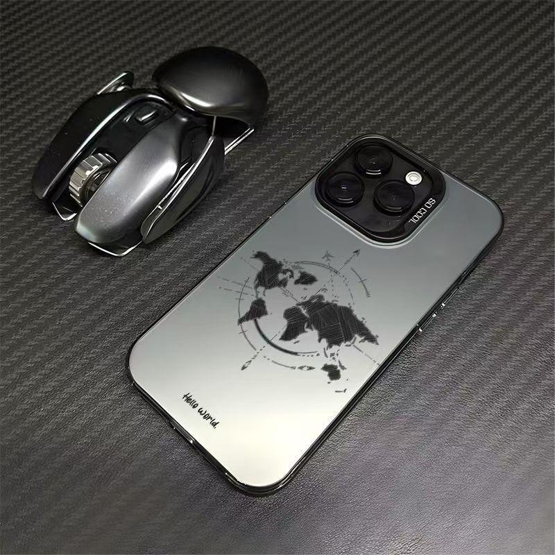 

Чехол для телефона Graffiti Map Silver Shell для iPhone 12/13/14/15/16/17 Pro/Pro Max iPhone 17 Pro