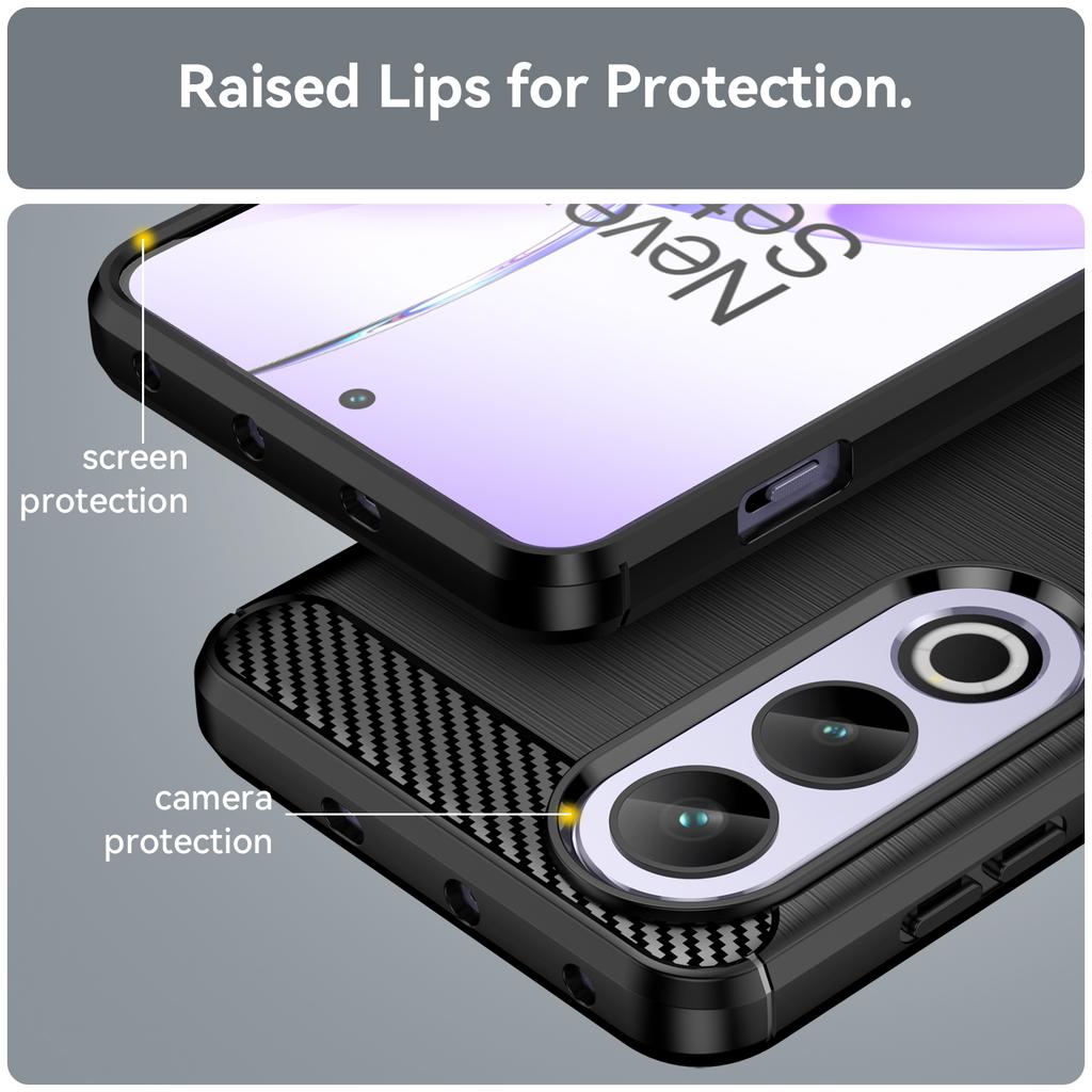 Für OnePlus Ace 3V 5G Hülle Carbonfaser Textur Gebürstetes TPU Handy Rückseite