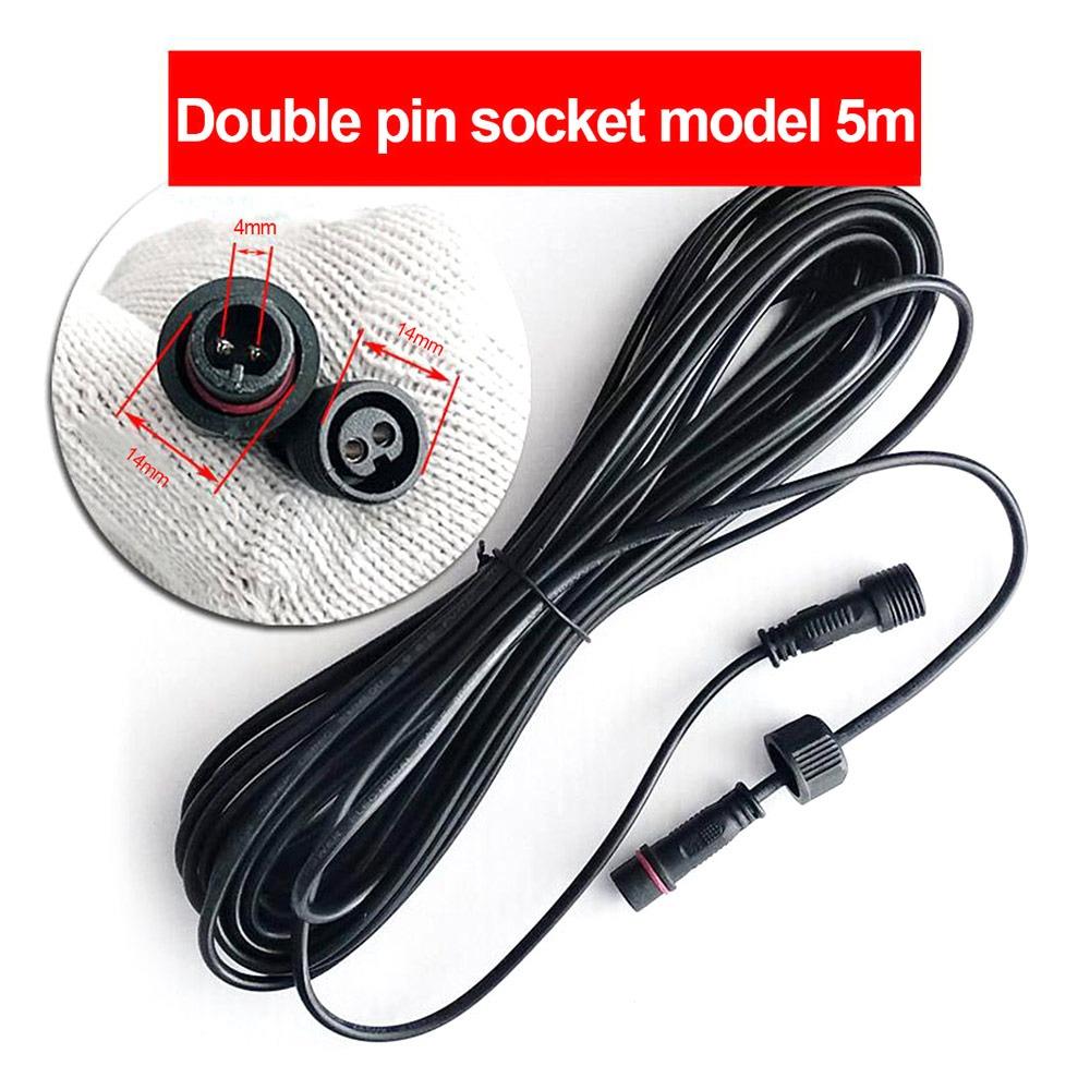 2 Pin Plug Solar Cable Extension 3M/5M/10M Waterproof Male and Female Extension Line Street Light Extension Cord