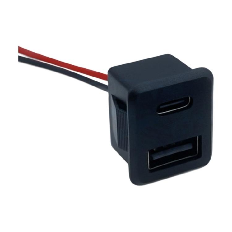 Space Saving USB and Type C Power Socket With Wide Compatibility for Various Electronics