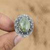 Mothers day Sale 925 Sterling Silver Moss Prehnite Gemstone Handmade Ring Size 6