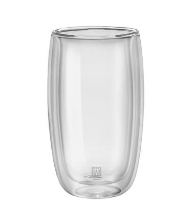 ZWILLING Szklanka Latte z podwójną ścianką 350 ml, 2 sztuki, izolowana, zimna, izolowana, kubek do mrożonej herbaty, podwójna struktura, bezpieczna do mikrofalówki, japońska Sorrent „Sorrento