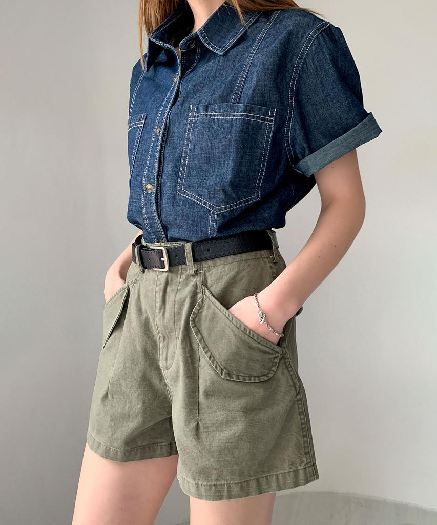 Baseukala Cotton Pocket Shorts (4Colors)