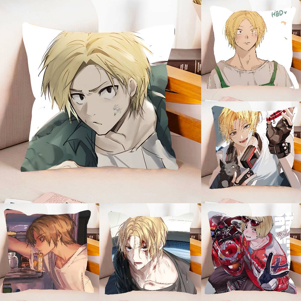 Shin Asakura Case Plush Fabric Soft Pillowcase Double Sided Print Cushion Cover Household Gifts