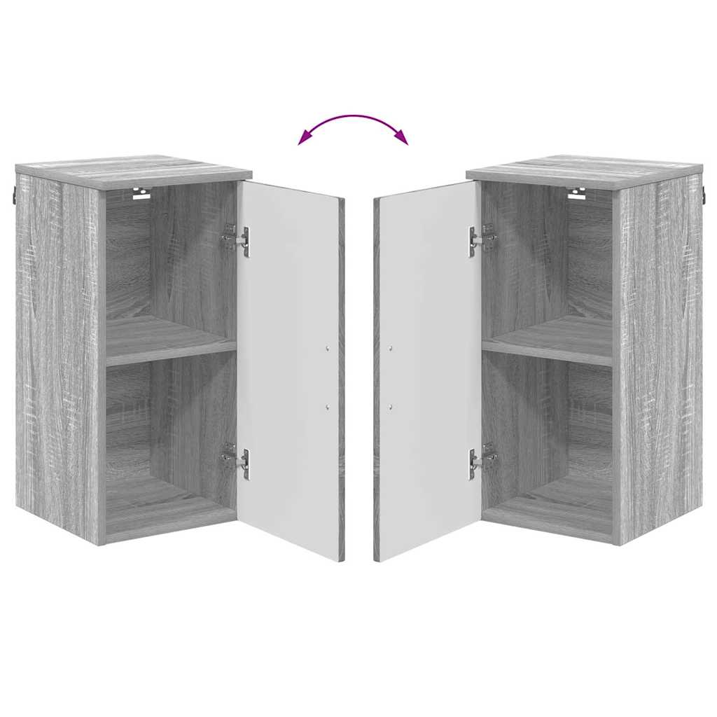 Bathroom Wall Mounted Cabinet Grey Sonoma 30 x 31.5 x 61 cm