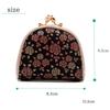 Inden-ya Inden Coin Purse, Kaguwa Rose Design, Traditional Craft, Koshu Inden Deer Leather, Lacquered, Original Brand (No. 8414)