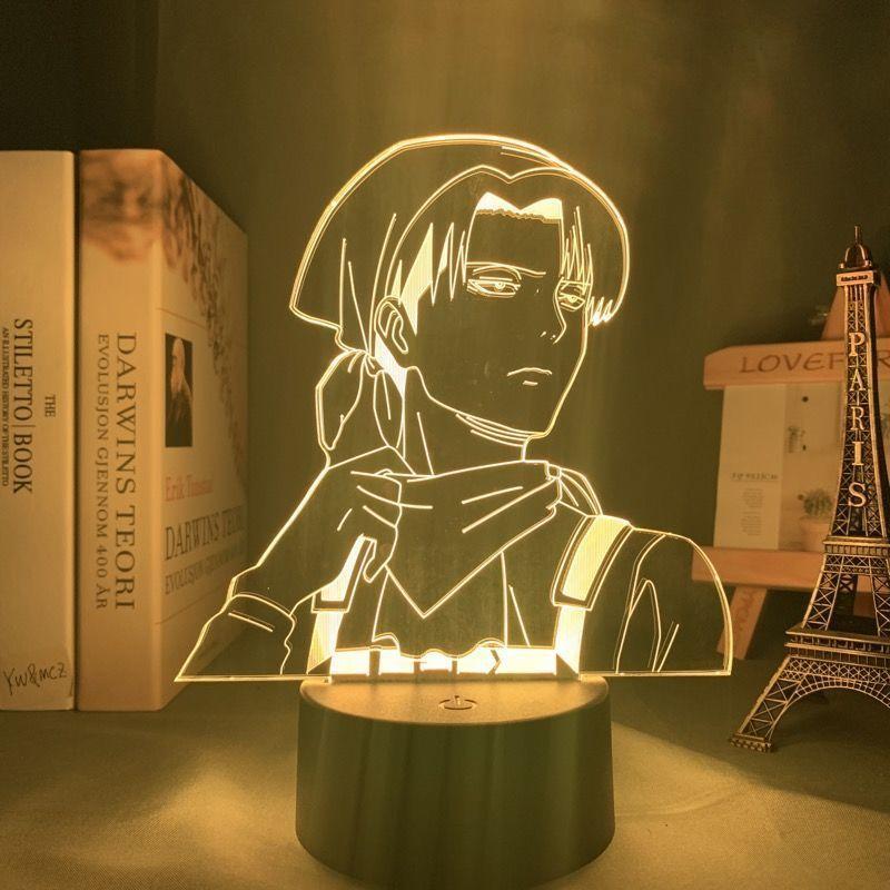 Attack On Titan Levi Mikasa Eren USB 7 Colors LED Night Light