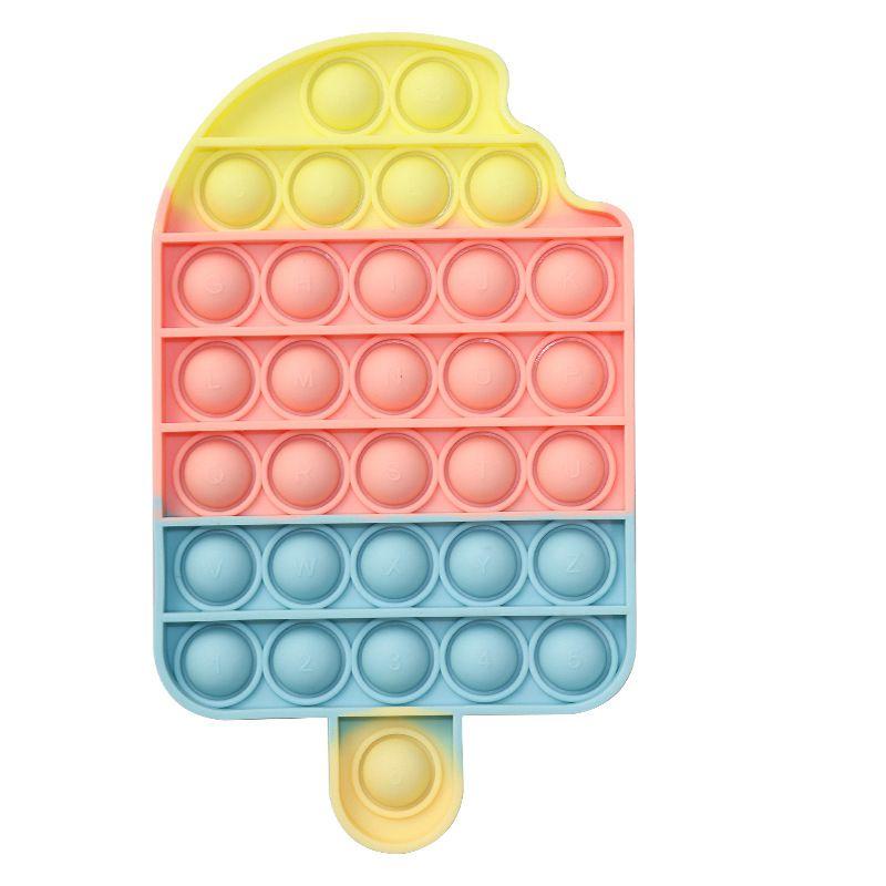 

Кремовый большой лед Pop It Игрушка-непоседа Popit Bubble Сенсорное мягкое средство для снятия стресса Yellow Pink Blue