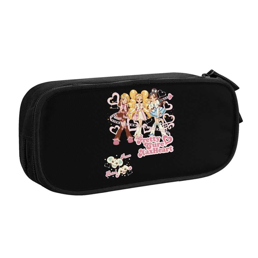 Cute Pretty Cure Manga Pencil Case for Girls Boys Anime Large Storage Pen Bag Box Stationery