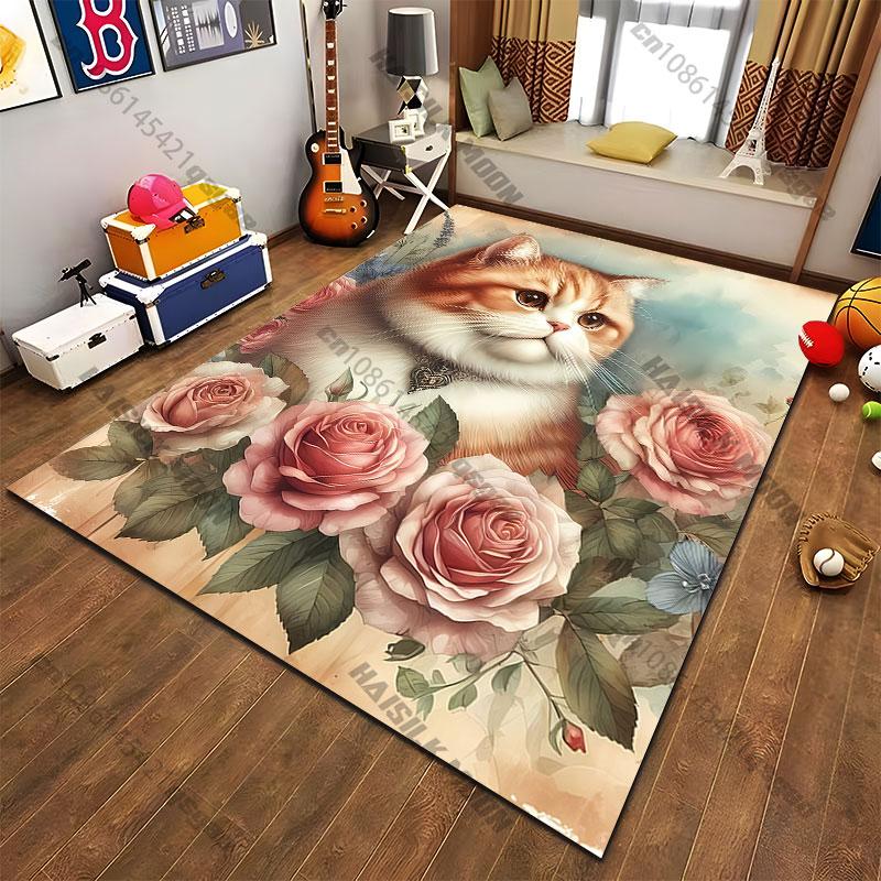 Floral beauty with gentle elegance carpet Yoga living room room decor children's crawling mat doormat area rug games mat