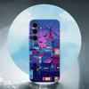 Vaporwave Glitch Anime Luxury Black Phone Case For Samsung Galaxy S23 S24 S25 Ultra S22 Plus S21