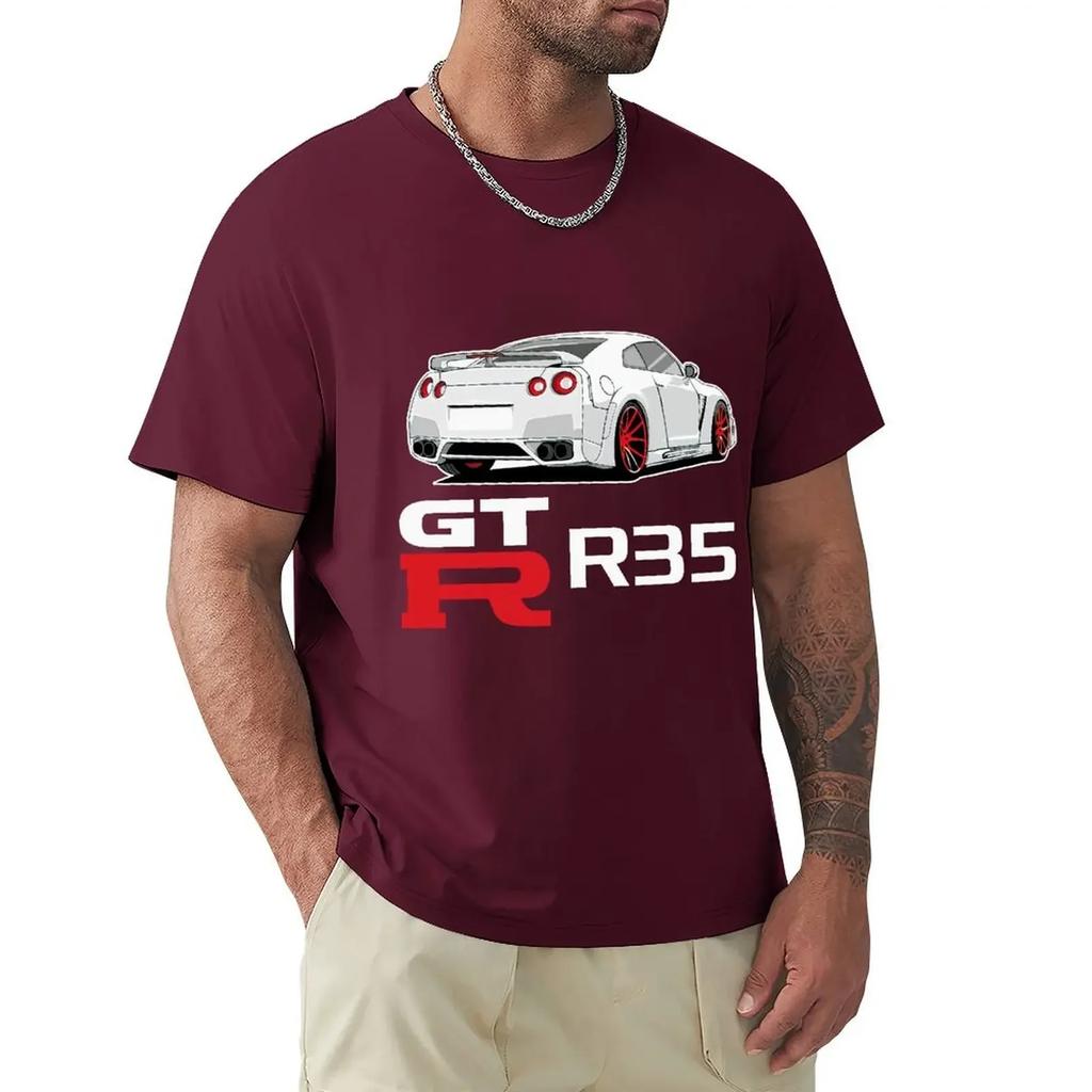 Monster Skyline R35 GTR Jdm Japanese Car Drift T Shirt Harajuku Short Sleeve T-shirt Cotton Graphics Tshirt Tops
