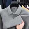 Men S Cotton Long Sleeve Polo Shirt Solid Color Casual Business Top