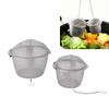 2pcs Mesh Tea   Stainless Steel Tea Strainer with   Hook Chain for Spice Soup Tea Herbs