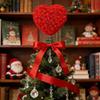 Valentines Day Tree Topper Simulation Rose Heart Treetops Ornament Romantic Heart Decor For Home Christmas Party Supplies