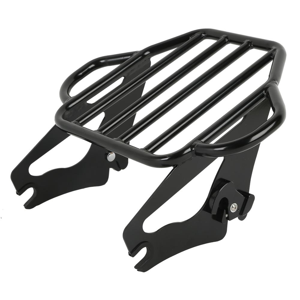 Motorcycle Two-Up Detachables Luggage Rack For Harley Touring Road King Street Glide Electra Glide 2009-2024