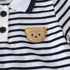 Comfortable Baby Boy Striped Top Solid Color Shorts Two-piece Set Casual Soft Clothing Sets Infant Boys