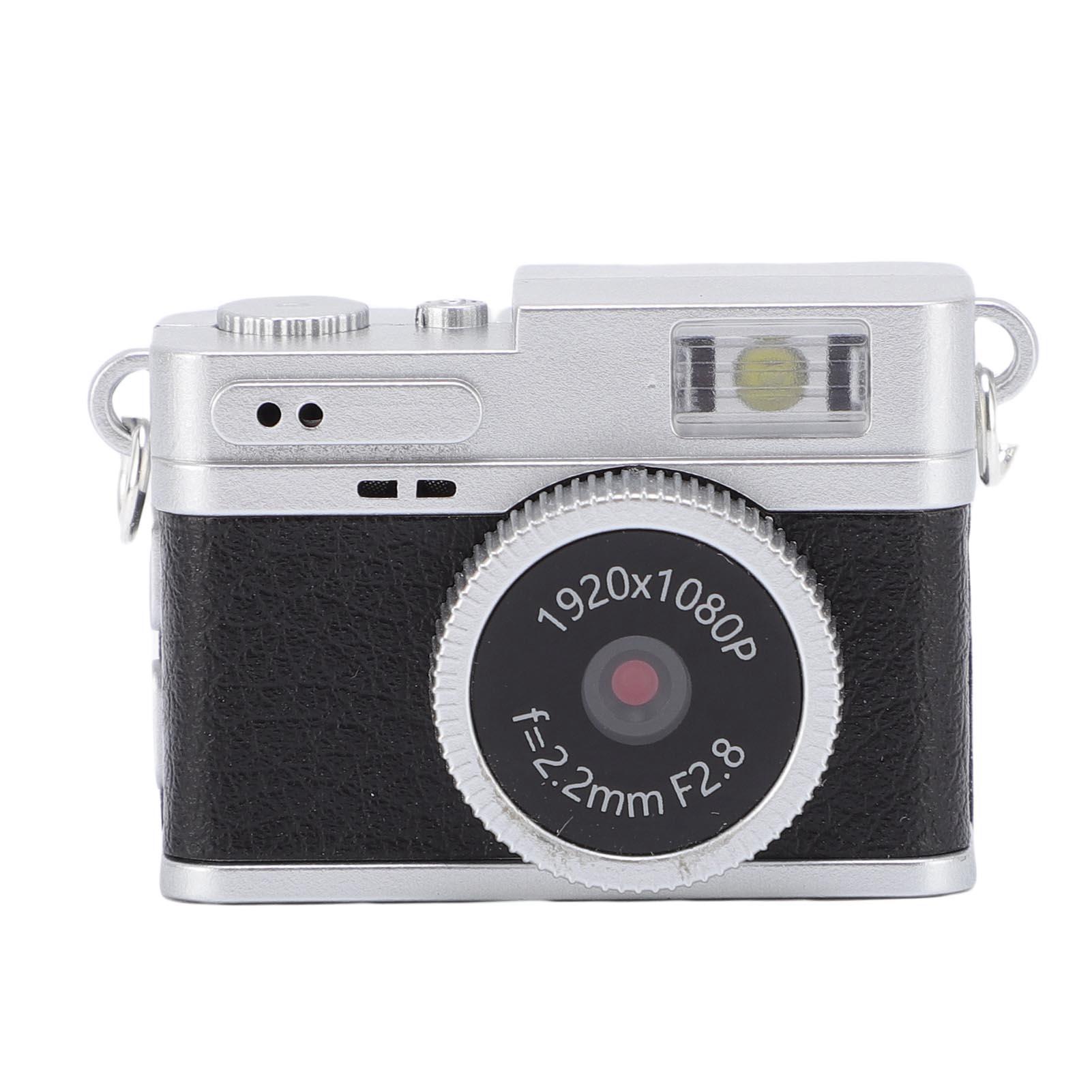 

Small Keychain Camera 1080P 2MP 0.96in Color Screen 32GB Memory Card Retro Digital Camera with 4 Filters and LED Flash чорний