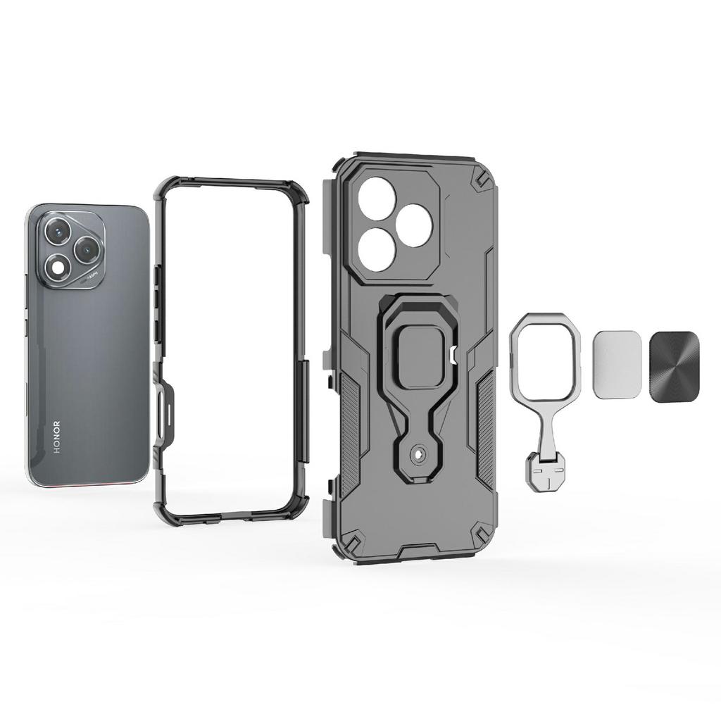 For Honor 400 Lite Case Rotatable Ring Kickstand PC+TPU Shockproof Phone Cover