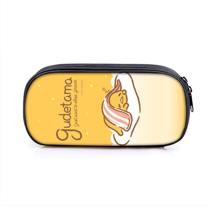 Gudetama Lazy Egg Cartoon Pen Bag With Large Capacity For Kids Students School Supplies