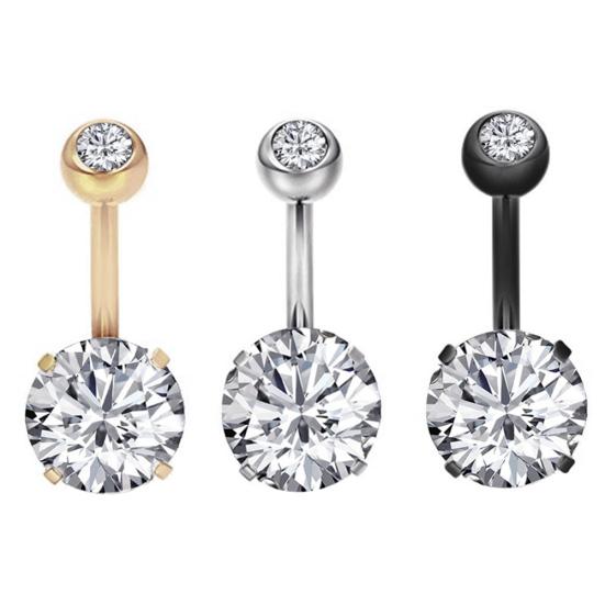 Mulheres Zircônia Cúbica Barra Umbigo Anel de Umbigo Joia de Piercing Corporal Presente