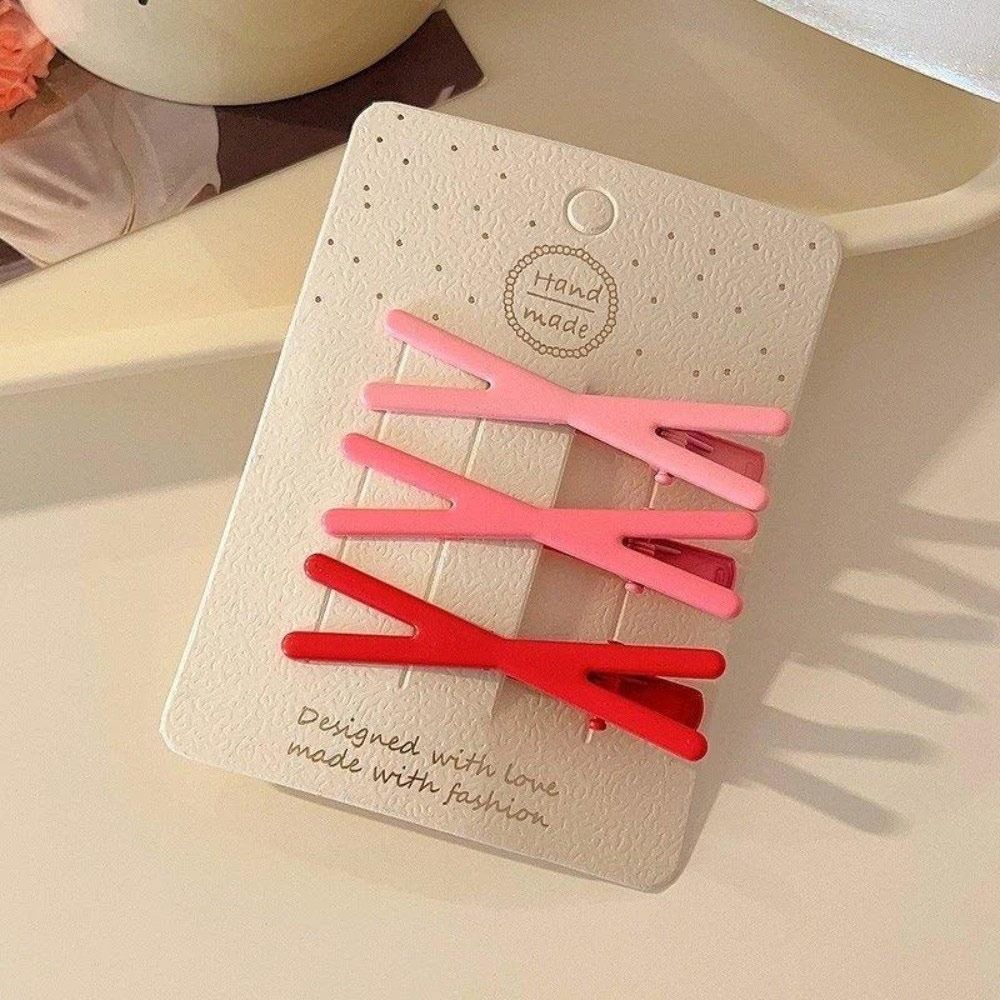 3Pc/Set Gradient Color Hair Clips Cross Duck Beak Clip Fashion Hair Accessories  Hair Styling