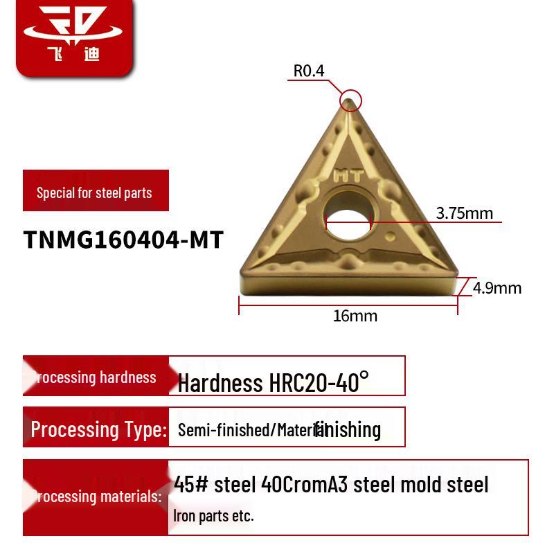 Dreieckiger Hartmetall-CNC-Drehmeißel für Edelstahl - TNMG1604/08/12
