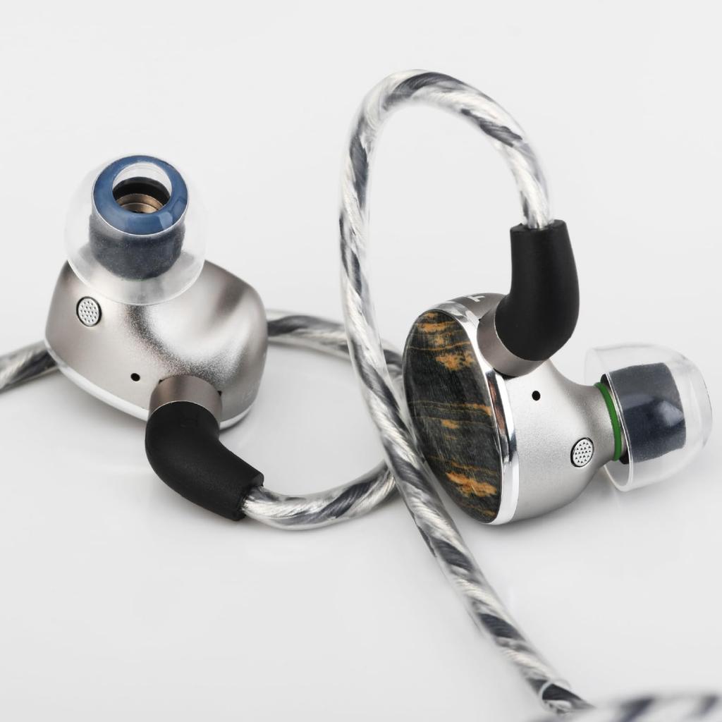 TinHiFi T6 HiFi Monitor 1DD 1 Planar Hybrid Wired Flagship Dynamic Detachable Gaming and Studio Audiophile Earbuds T6 2Pin No In-Ear IEM, + Earphone,