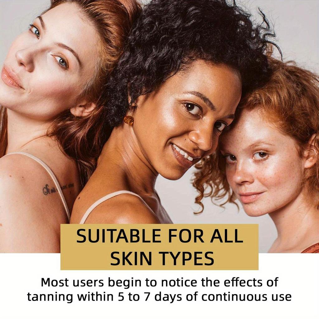 Natürliche Selbstbräunungstropfen zum Schwimmen & für den Außenbereich Unisex Bräunungsbooster Nahrungsergänzungsmittel zum Einnehmen