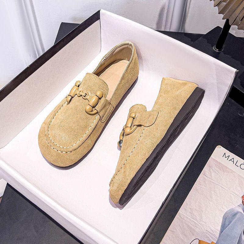 Season Hot Kids Small Kuo Love~ Horse Buckle Retro Thick Bottom Comfortable Casual Doudou Shoes Trendy Wear-resistant Spring