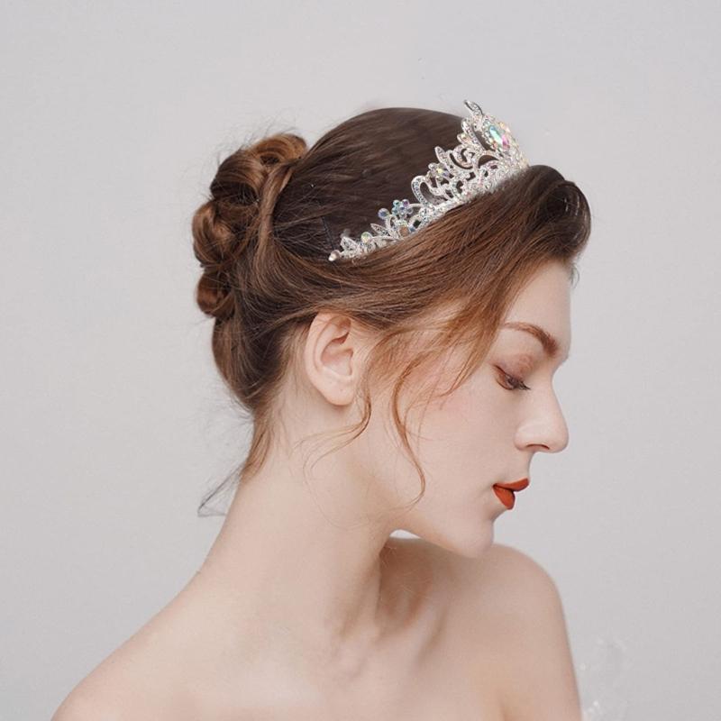 Rhinestones Tiaras For Women And Girls Elegant Crowns With Comb For Wedding Bridal And Party Hair Accessories