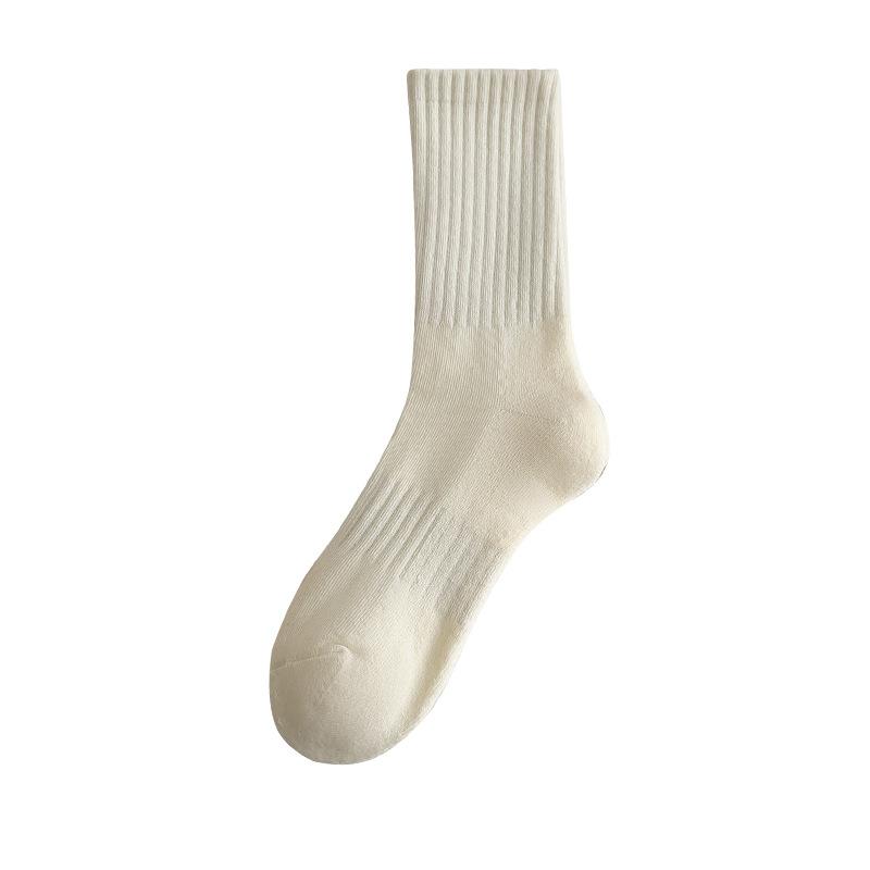 

Женские зимние толстые теплые шерстяные носки-трубы из смешанного хлопка, не скатывающиеся 1 pair молочный белый