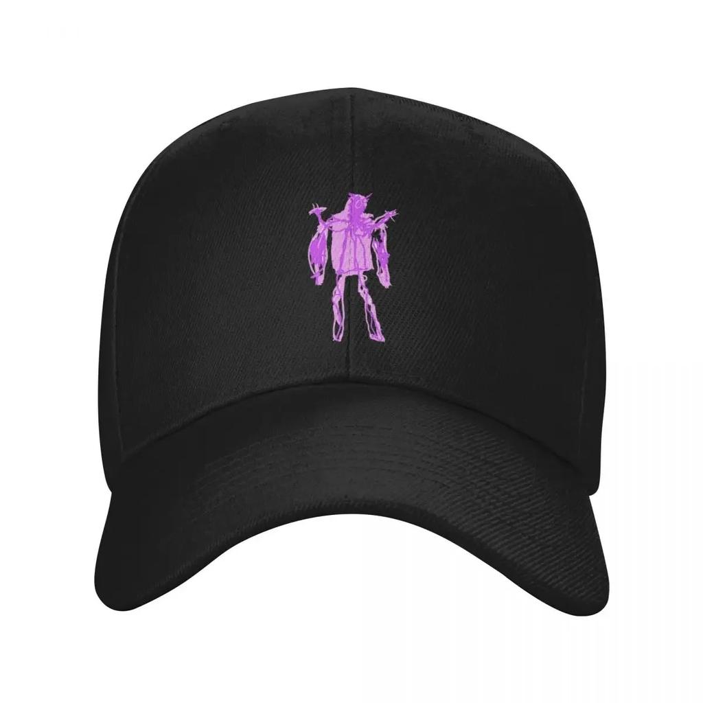 Purple Destroyer Robot Baseball Cap Icon Fishing Cap Snapback Cap Custom Unisexs Womens