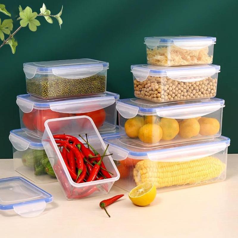 550/1000/1500/2500ml Kühlschrank Lebensmittelaufbewahrungsbox mit Kunststoffdeckel Vorbereiten Lebensmittel Frischhaltebox Picknickbox