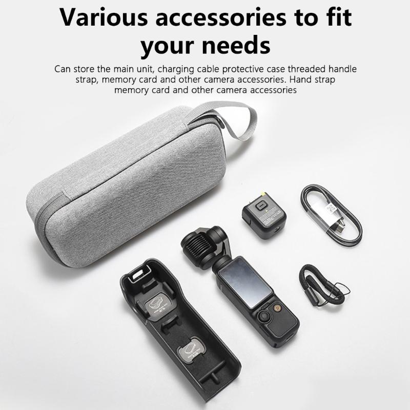 Travel Case Protective Organizers for Pocket 3 Camera, AntiScratch Hard Case with Organized Pockets