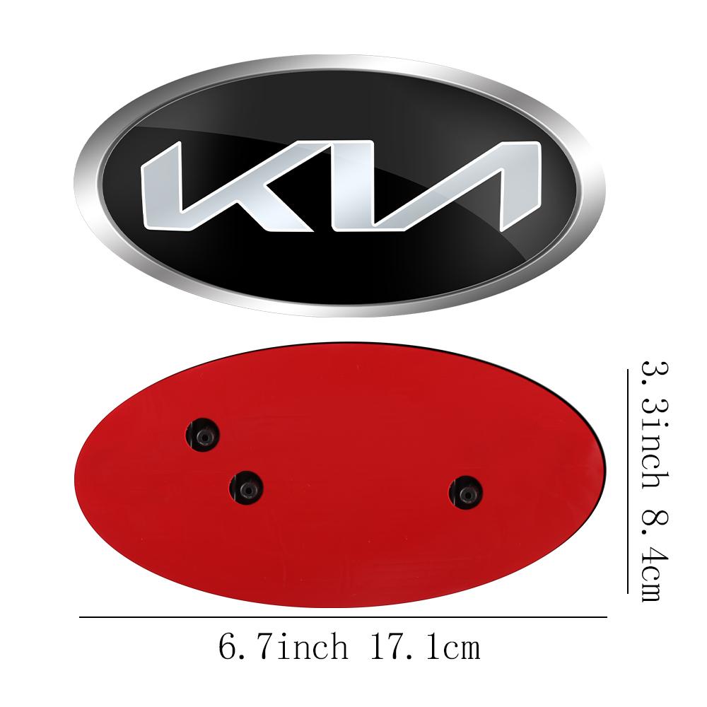 1 Stück Auto Frontklappe Emblem Heckklappe Abzeichen Aufkleber für Kia Rio Picanto Sportage Niro Morning Ceed Optima Seltos Sorento Cerato