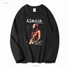 Alanis Morissette Tour Firma Cotone Nero Maglietta vintage Lavata Leggermente Casual alla Moda uomo grafica Comoda