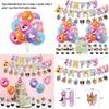 Premium Cat Party Supplies 12 Inch Latex Balloons Cute Cake Inserts And Colorful Banners Included Characters)
