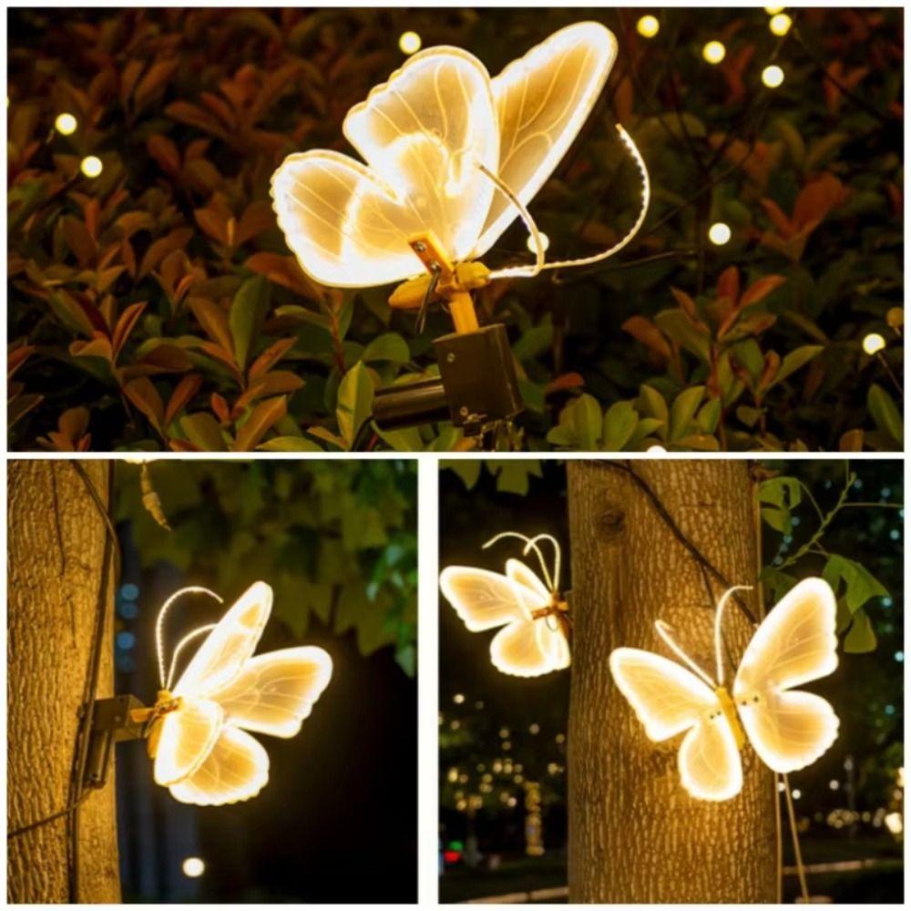 Fixed Model Outdoor Led Lamp Butterfly Shape Lighting  Garden DIY Decoration