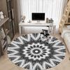 1PC Circular Pattern Chair Carpet for Office Non-Slip, Lightweight, Machine Washable Rug for Office, Sleeping, Room - Holiday Decoryy251009069