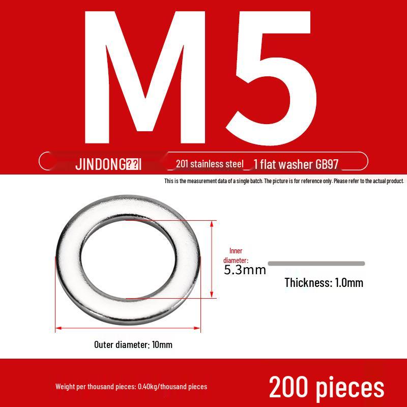 Stainless Steel 304/201/316 Oversized Thick Flat Washer Gasket Screw Washer GB97/GB96