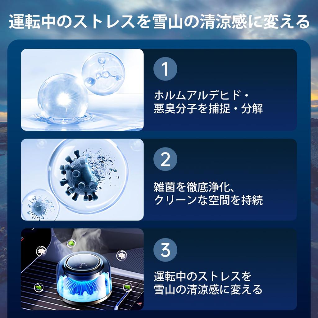 YiDianBuLiu Auto Lufterfrischer Wiederaufladbar Aroma 2025 Modell Synchronisierter Duft Automatisches Sprühen Beinhaltet eine Lieferung ätherischer natürlicher französischer sanfter japanischer
