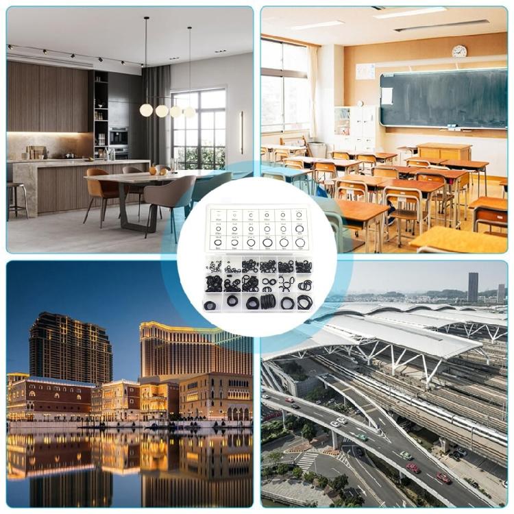 225pcs Rubber O Rings Assortment Set for Car Faucet Pressure Plumbing Repairs